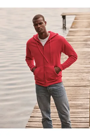 Fruit Of The Loom Red Zippered Hoodie Classic