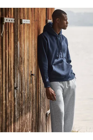 Fruit Of The Loom Granatowa bluza męska z kapturem Hooded Sweat