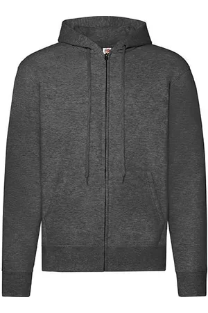 Fruit Of The Loom Dark Grey Zippered Hoodie Classic