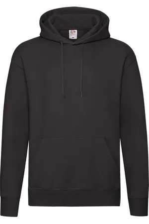Fruit Of The Loom Czarna bluza męska z kapturem Hooded Sweat