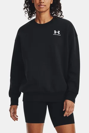 Under Armour Mikina Essential Flc OS Crew-BLK - Dámské
