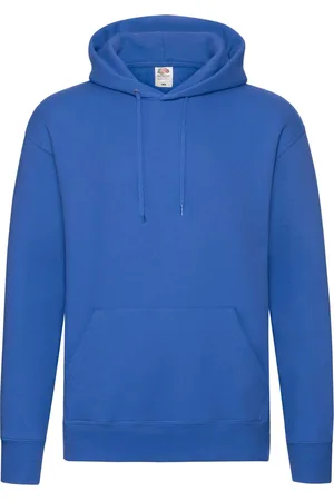 Fruit Of The Loom Niebieska bluza męska z kapturem Hooded Sweat