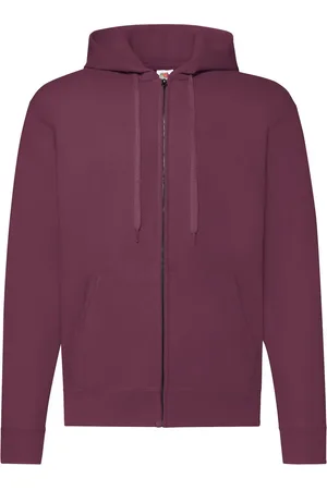 Fruit Of The Loom Burgundy Zippered Hoodie Classic