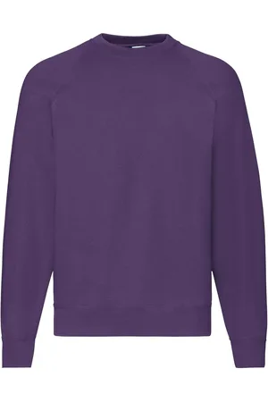 Fruit Of The Loom Fioletowa bluza męska Raglan Sweat