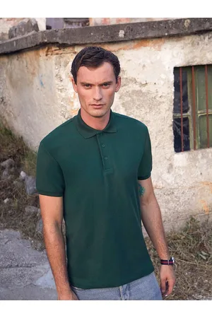 Fruit Of The Loom Heavy Polo Friut of the Loom Green T-Shirt