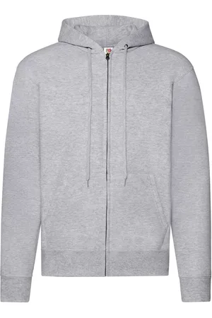 Fruit Of The Loom Grey Zippered Hoodie Classic
