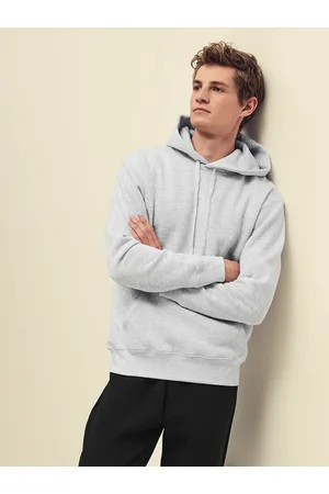 Fruit Of The Loom Szara bluza męska z kapturem Hooded Sweat