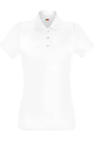 Fruit Of The Loom White Performance Polo T-shirt