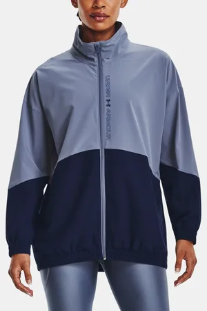 Under Armour Bunda Woven FZ Oversized Jacket-PPL - Dámské