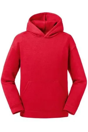 RUSSELL Red Authentic Hooded Sweatshirt for Children