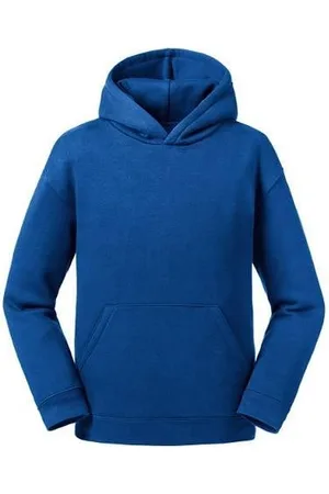 RUSSELL Blue Authentic Hooded Kids Sweatshirt