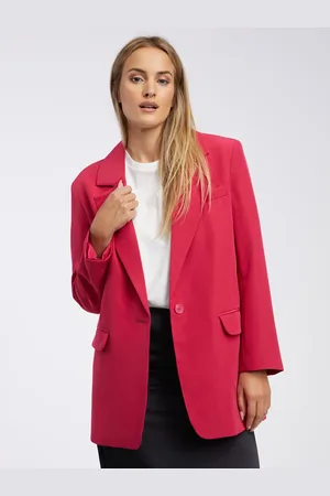 ONLY Tmavě růžové dámské oversize sako Lana - Dámské