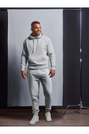 RUSSELL Autentické tepláky šedé pánské tepláky