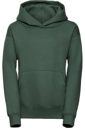 RUSSELL Green Hooded Sweatshirt
