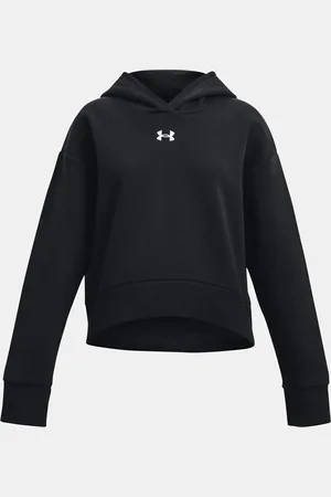 Under Armour Mikina UA Rival Fleece Crop Hoodie-BLK - Holky