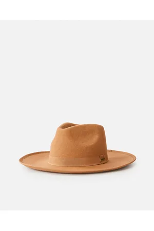 Rip Curl Klobouk VALLEY WIDE BRIM WOOL FELT Light Brown