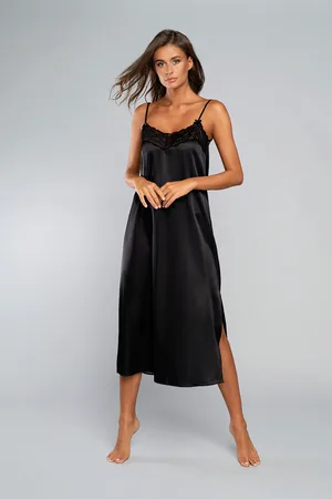 Italian Fashion Dotyková košile s úzkými ramínky, dlouhá