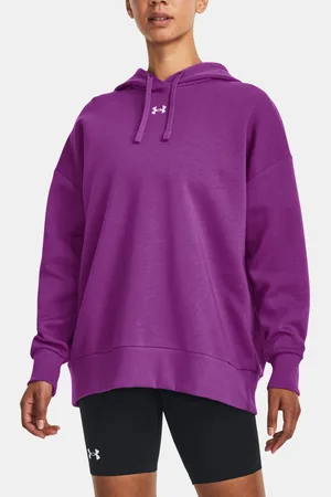 Under Armour Mikina UA Rival Fleece OS Hoodie-PPL - Dámské