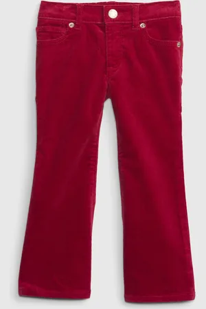 GAP Dětské sametové džíny flare - Holky