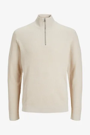 JACK & JONES Béžový pánský svetr Arthur - Pánské