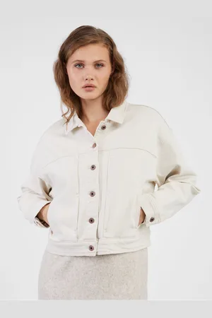 Pepe Jeans Krémová dámská džínová bunda Foxy - Dámské