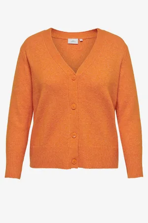 ONLY Oranžový dámský kardigan CARMAKOMA Hazel - Dámské