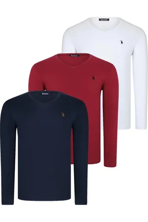 Dewberry TRIPLE SET T8587 V-NECK MEN