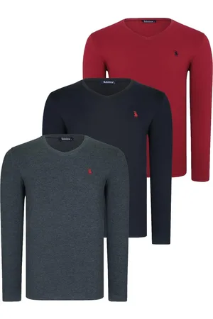 Dewberry TRIPLE SET T8587 V-NECK MEN