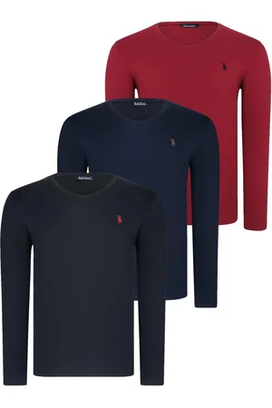 Dewberry TRIPLE SET T8587 V-NECK MEN
