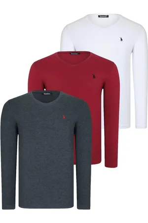 Dewberry TRIPLE SET T8587 V-NECK MEN