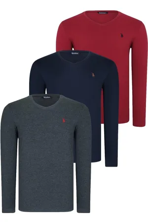 Dewberry TRIPLE SET T8587 V-NECK MEN