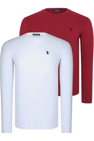 Dewberry DVOJITÝ SET T8588 KULATÝ VÝSTŘIH PÁNSKÁ MIKINA-BÍLO-VÍNOVÁ
