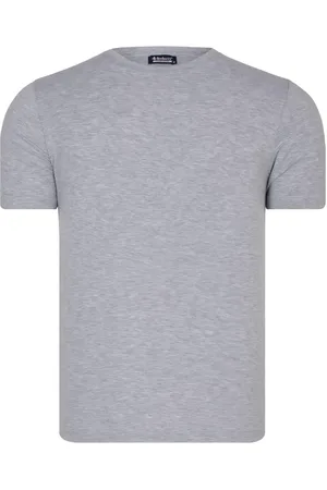 Dewberry T8569 BIKE COLLAR MENS T-SHIRT-PLAIN GREY