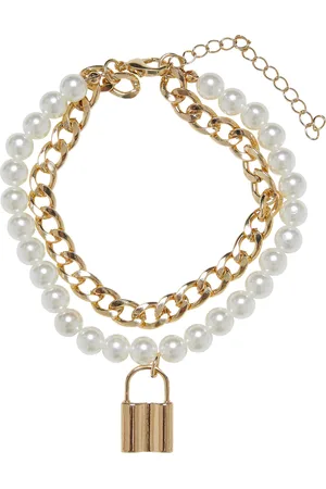 Urban classics Náramek Pearl Layering - zlaté barvy