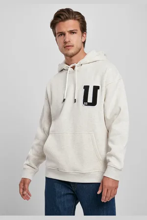 Urban classics Oversized Frottee Patch Hoody světle