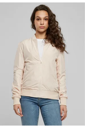 Urban classics Dámská bunda Light Bomber Jacket světle růžová