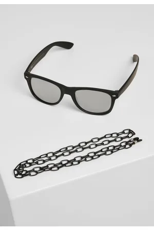 Urban classics Sluneční brýle Likoma Mirror With Chain černo/stříbrná