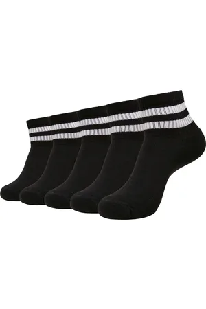 Urban classics Sportovní ponožky s logem Half Cuff Logo po 5 baleních černé