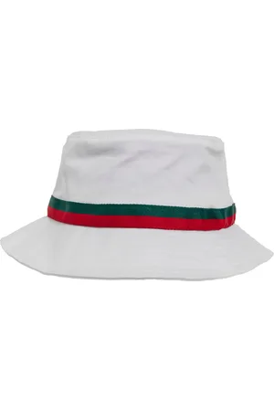 Flexfit Stripe Bucket Hat bílá/pálená/zelená