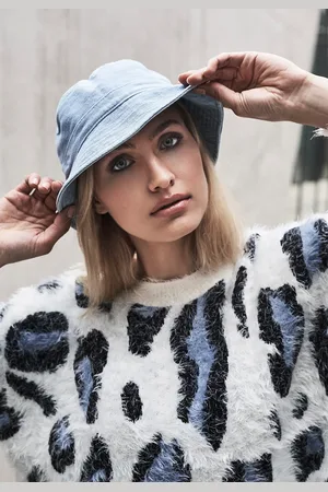 Flexfit Denim Bucket Hat světle modrá