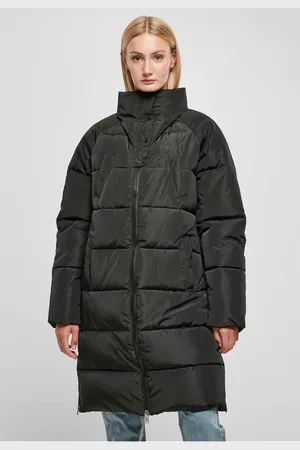 Urban classics Dámský kabát High Neck Puffer Coat černý