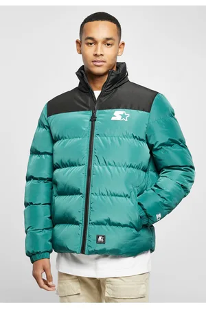 STARTER BLACK LABEL Bunda Starter Logo Puffer Jacket tmavě svěžezelená/černá