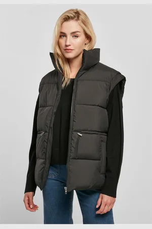 Urban classics Dámská vesta Puffer Puffer v černé barvě