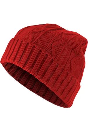 MSTRDS Čepice Beanie Cable Flap - červená