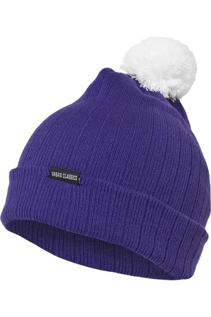 Urban classics Kontrastní čepice Bobble Pur/wht
