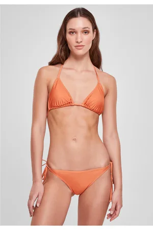 Urban classics Dámské recyklované trojúhelníkové bikiny vintageorange