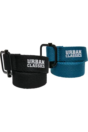 Urban classics Industriální plátěný pásek Kids 2-Pack black/green
