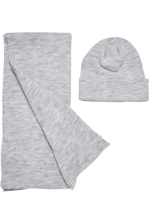 Urban classics Recyklovaný základní set čepice a šály vřesově šedé barvy