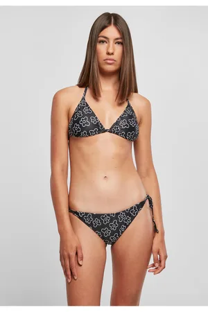 Urban classics Dámské bikiny se vzorem trojúhelníku blackflower