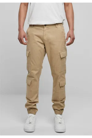 Urban classics Double Cargo Twill Jogging Kalhoty warmsand